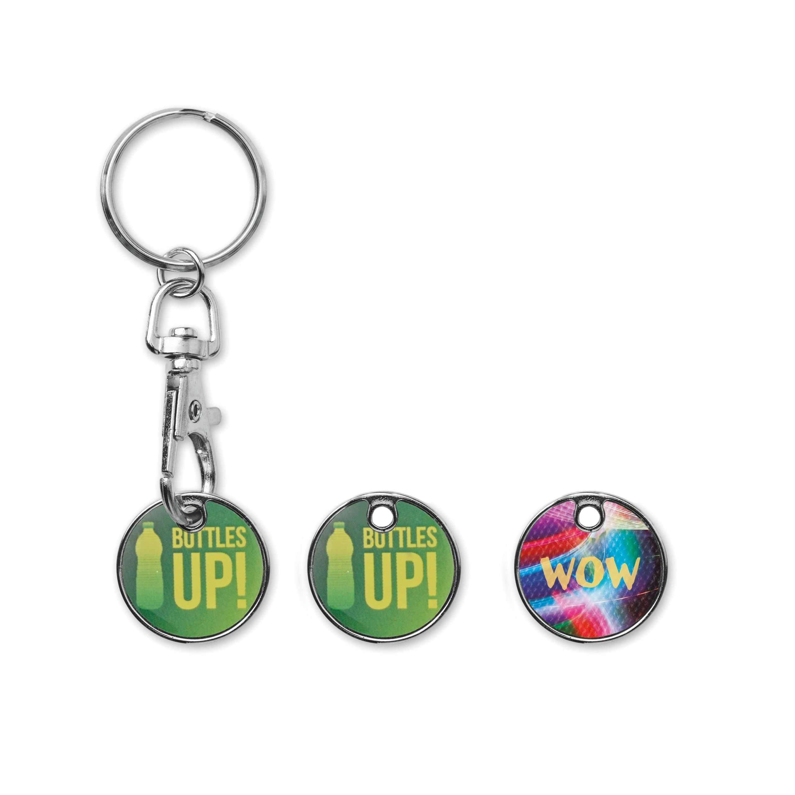 Custom full colour trolley token keyring