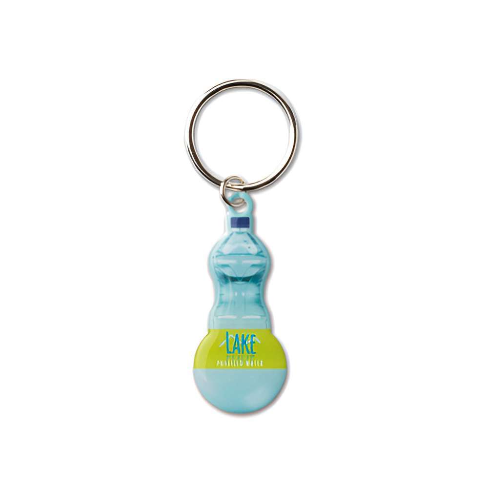 Custom shape aluminium token keyring