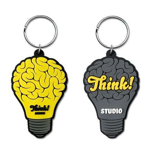 Custom shape double-sided 3D PVC Keyring