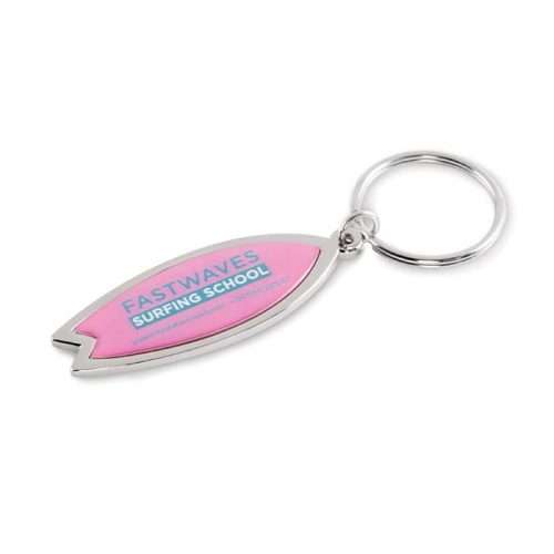 Custom shape iron keyring with doming