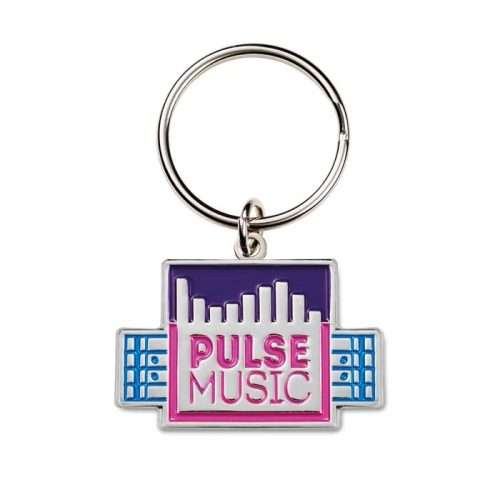 Custom shape keyring with soft enamel logo