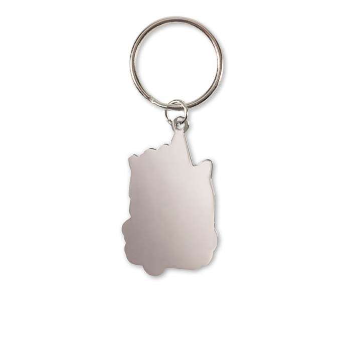 Custom shape keyring with soft enamel logo