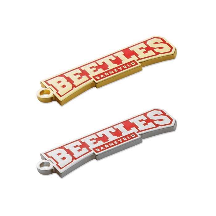 Custom shape keyring with soft enamel logo