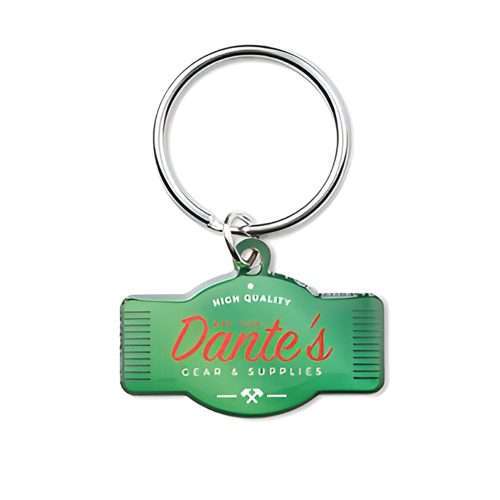 Custom shape stainless steel keyring with doming