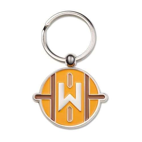Custom shape zinc alloy keyring with rotatable ring