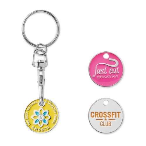 Custom soft enamel trolley token keyring
