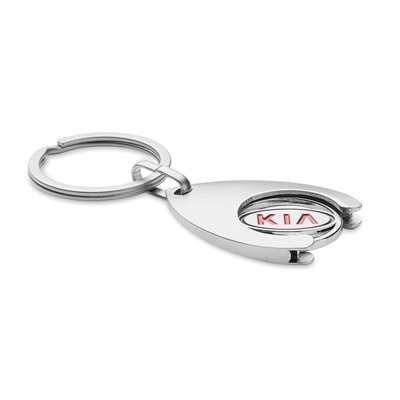 Custom trolley token keyring with holder