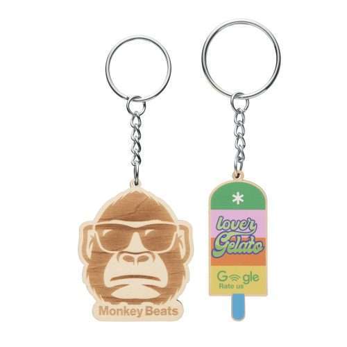 Full Custom shape wooden keyring
