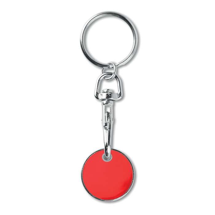 Metal keyring trolley euro token