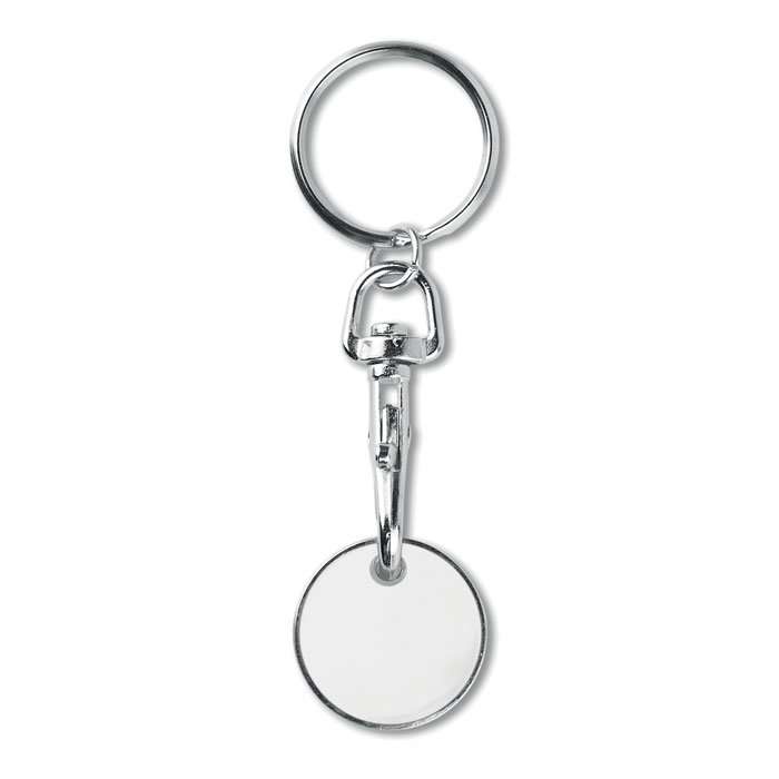 Metal keyring trolley euro token