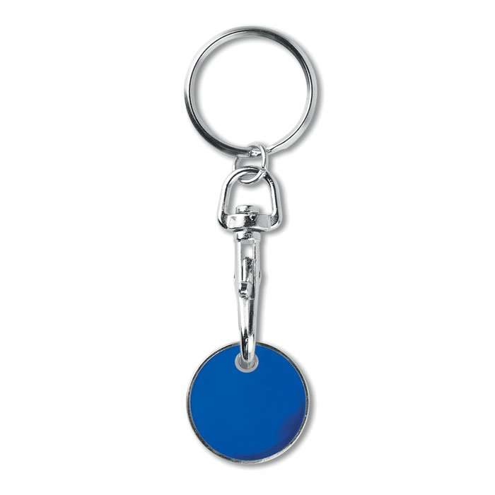 Metal keyring trolley euro token