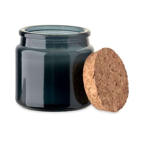 Plant based wax candle in glass holder