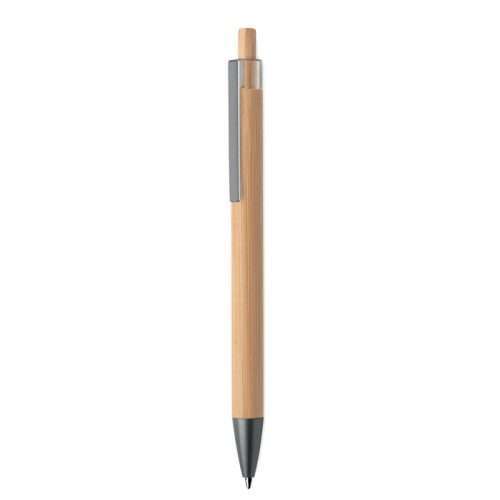 Push button pen with bamboo barrel