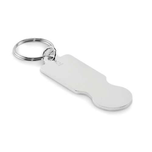 Recycled aluminium Trolley token keyring