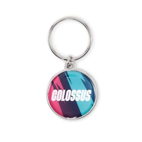 Round shape iron domed keyring