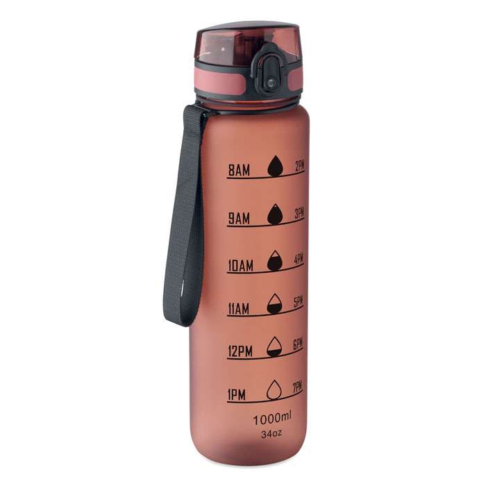 Sports water bottle in RPET