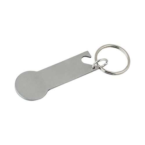 Stainless steel trolley token keyring
