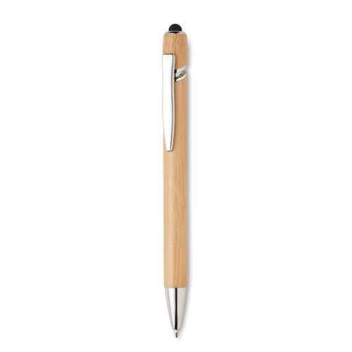 Stylus bamboo push button pen