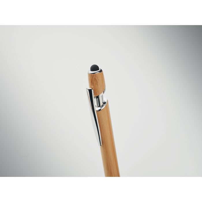 Stylus bamboo push button pen
