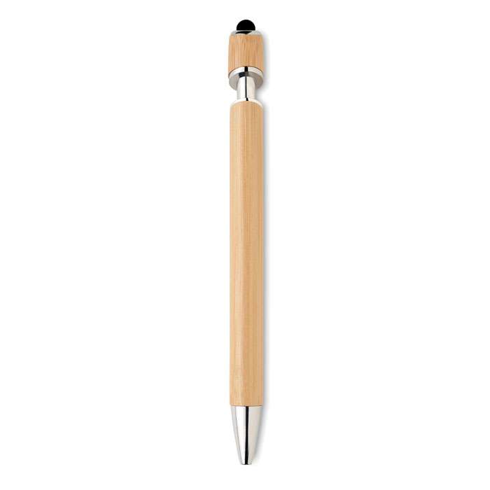 Stylus bamboo push button pen