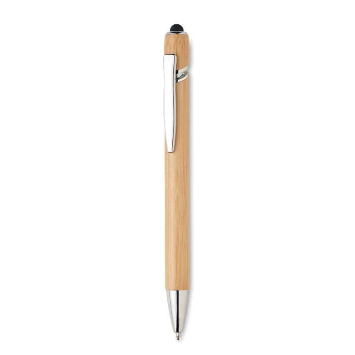 Stylus bamboo push button pen