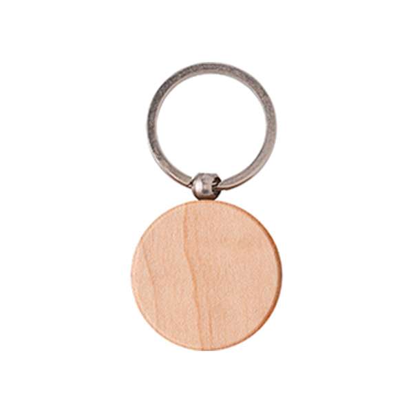 Promotional wooden Keyring with logo