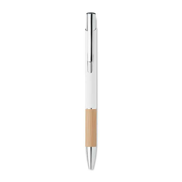 Aluminium pen with bamboo grip