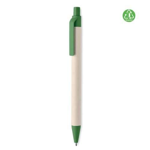 Recycled milk carton paper ball pen