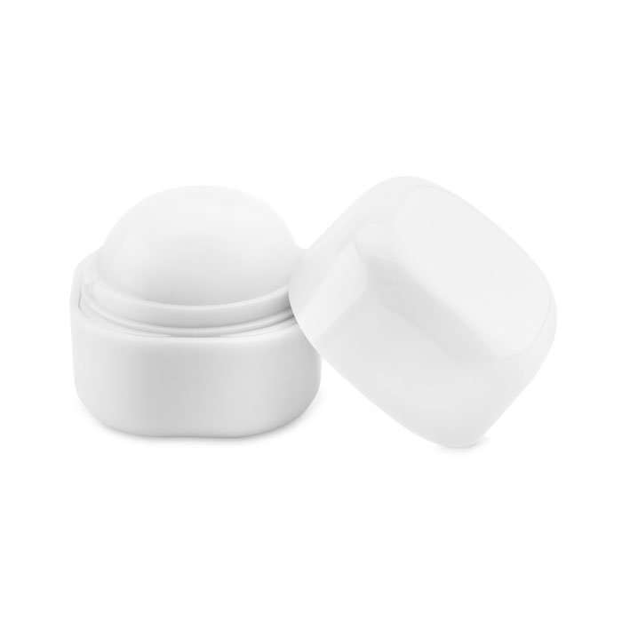Ball shaped lip balm with logo for promotions