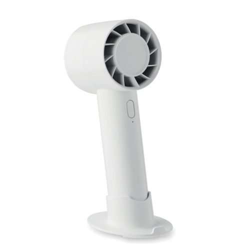 White Promotional Small portable fan with desk stand