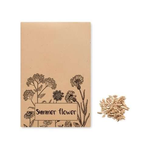 Promotional summer flower seeds in kraft envelope