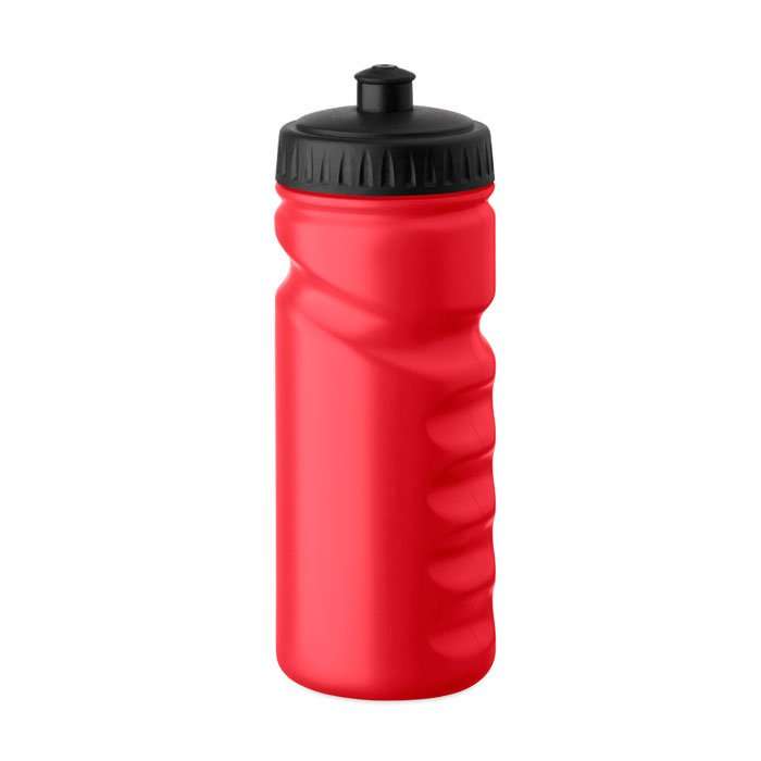 Red promotional water bottle for sports events