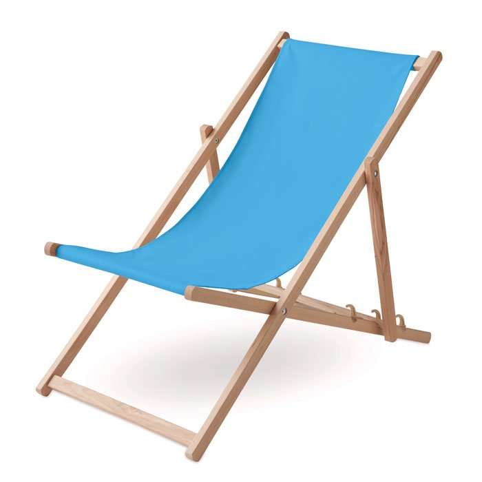 Branded FSC beach deck chair for outdoor events