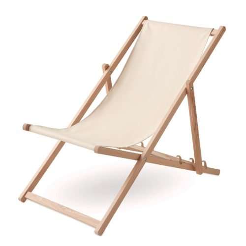 Beach wood traditional deck chair