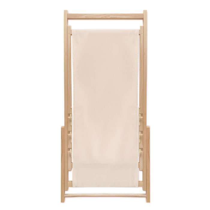 Foldable wooden deck chair promotional product