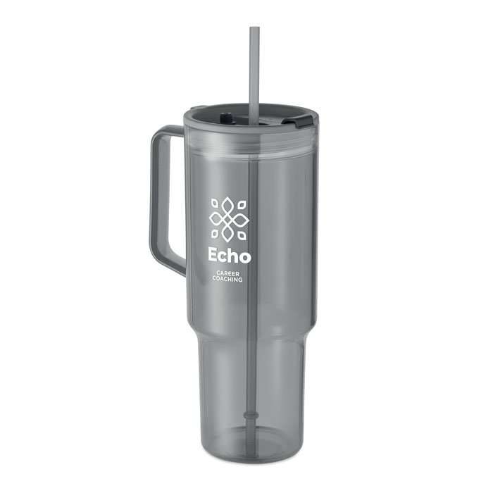 Promotional RPET tumbler 1200ml with straw lid